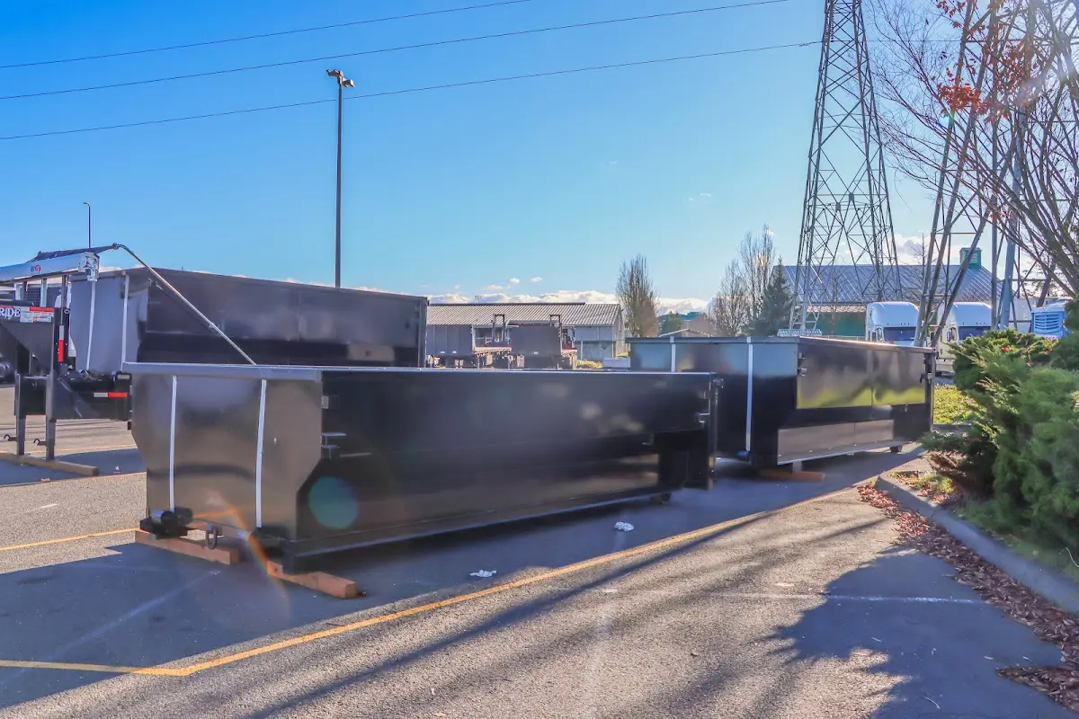Roll-off dumpster ready for waste disposal at job site for Residential Dumpster Rental in Bethesda
